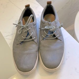 Steve Madden mens 9 1/2 gray leather sneakers